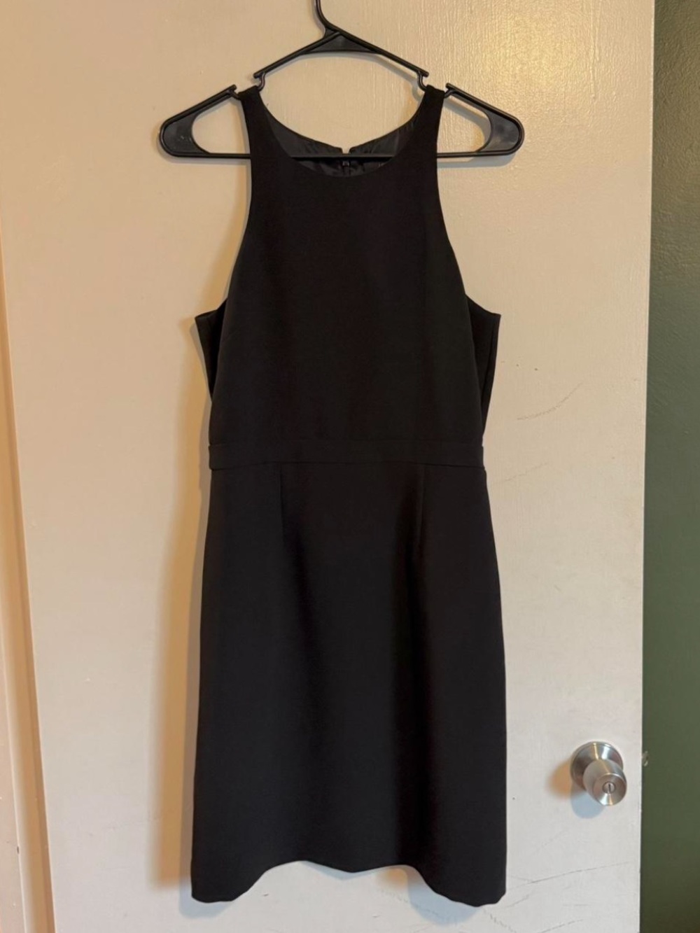 J. Crew Byzantine Cutaway Crepe Cocktail little Black mini Dress 
size 6